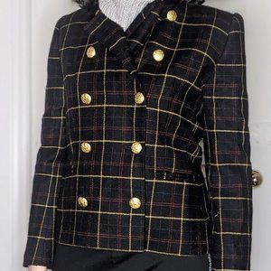 Vintage plaid fall jacket